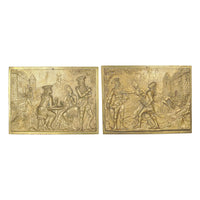 PAIR Bronze Bas Relief Plaques      "Le Duel"