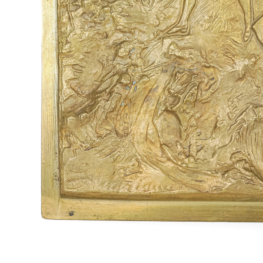PAIR Bronze Bas Relief Plaques      "Le Duel"