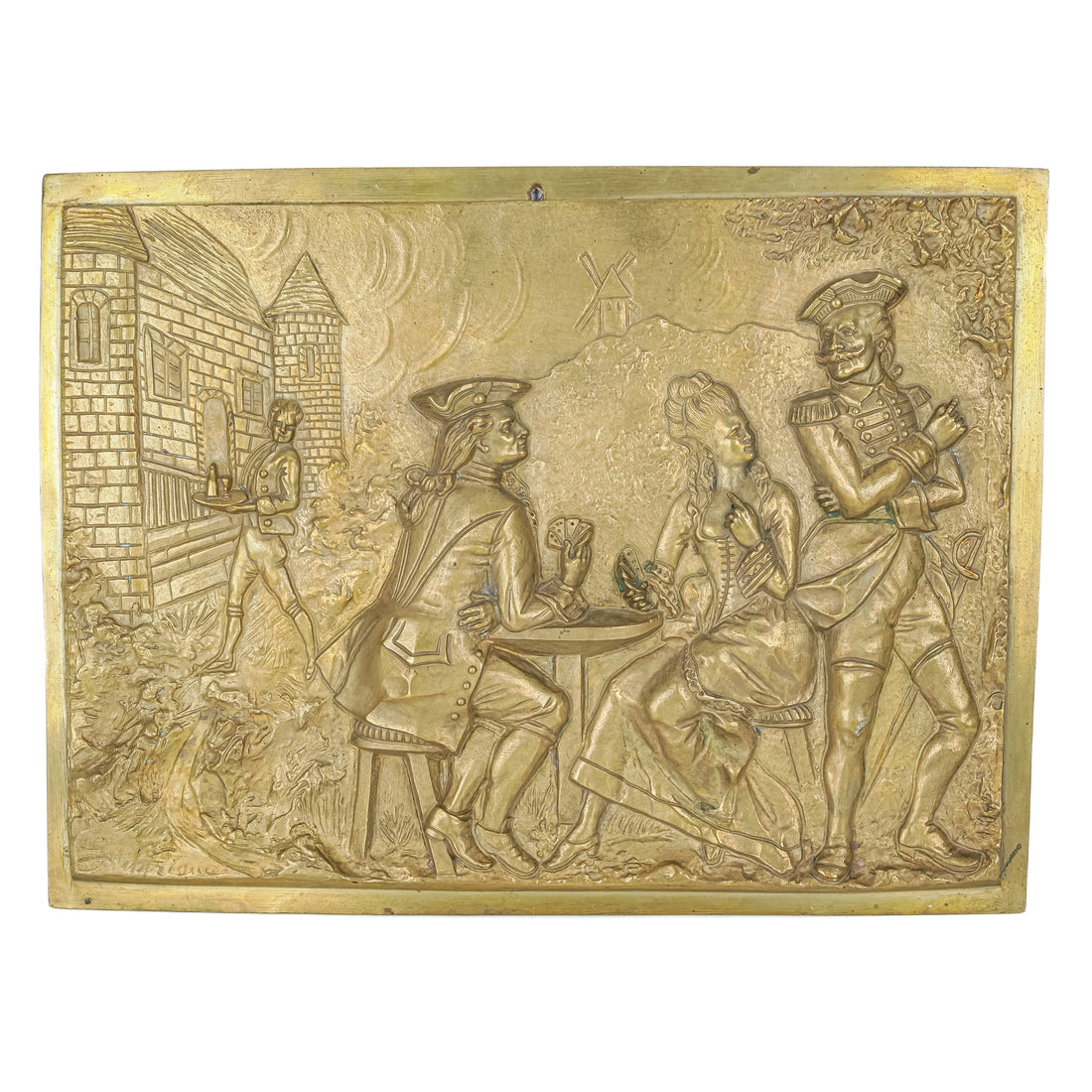 PAIR Bronze Bas Relief Plaques      "Le Duel"