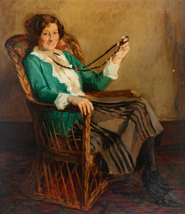 Marion Long (Canadian 1882-1970)    Portrait Seated Woman