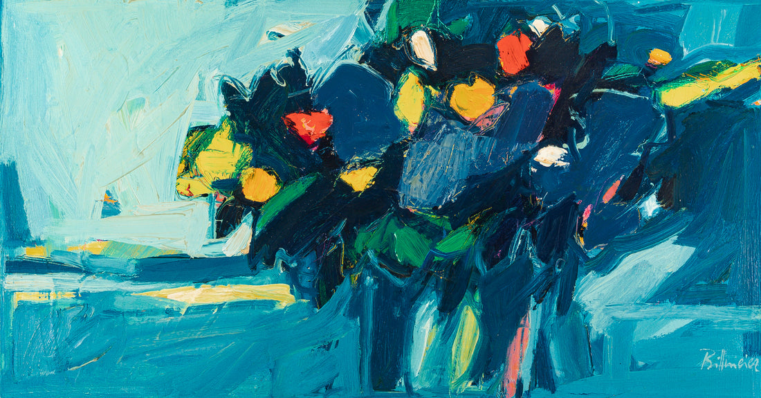 Richard Billmeier (Canadian 1921) "Blue Flowers"
