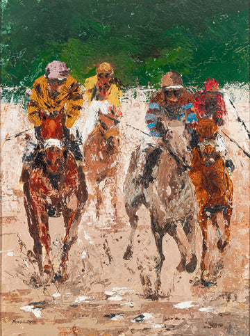 Faye Whittaker (British 20th C)   "On The Sands, Southport"