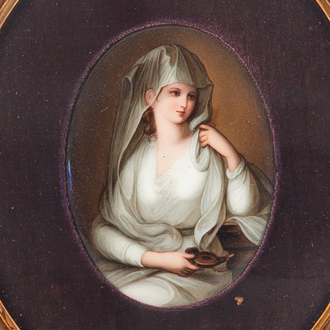 After Angelica Kauffman Portrait Of Vestal Virgin With Oil Lamp