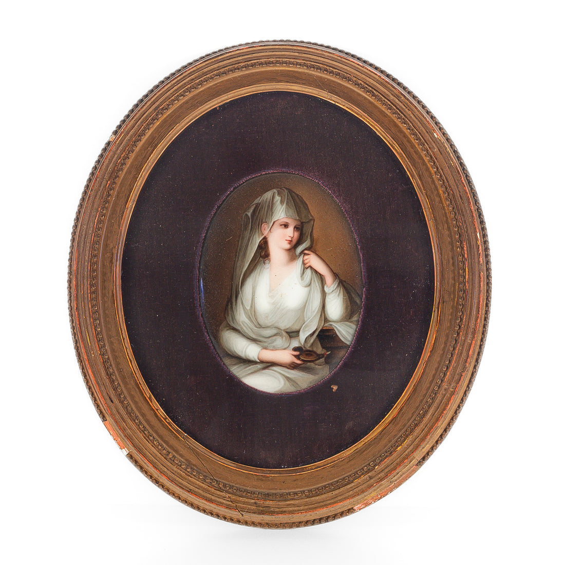 After Angelica Kauffman Portrait Of Vestal Virgin With Oil Lamp