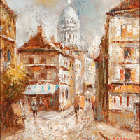 Edward Barton (American 1926-2012) Street Scene Montmartre