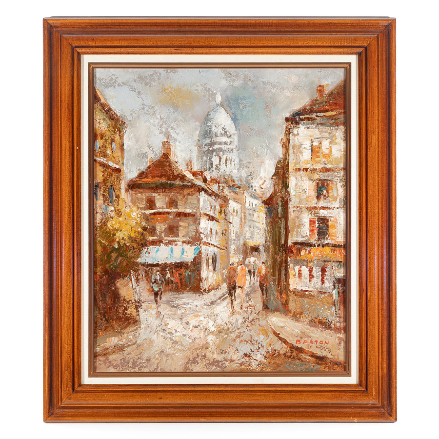 Edward Barton (American 1926-2012) Street Scene Montmartre
