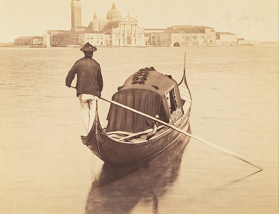 Unknown Artist - Gondola With View Of Venice, Italy
