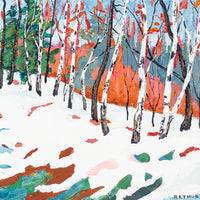 Arthur Lloy (Canadian 1929-1986)     "Hillside With Birches"