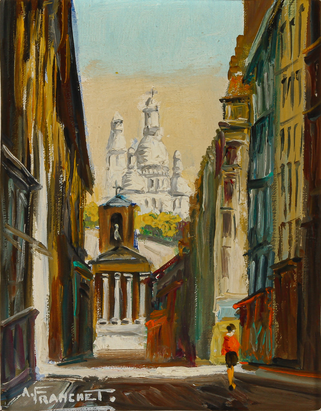 Andre Franchet - "Paris-Rue La Fyitte" (sic) - Oil on Canvas