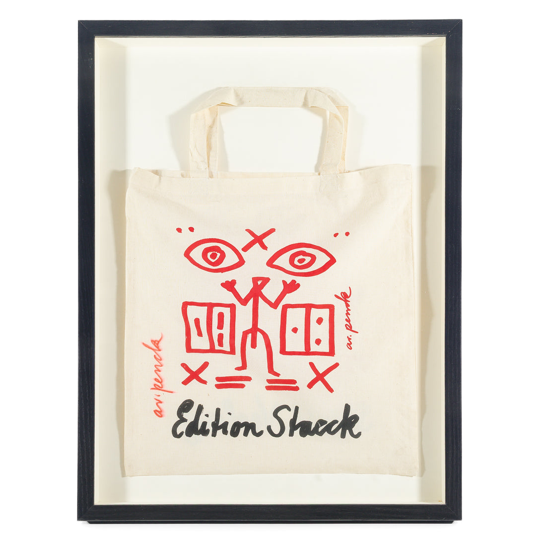 A.R. Penck (1939-2017) Framed Cotton Bag