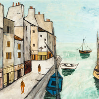 Charles Levier AKA Villard (French 1923-2003) Town Docks