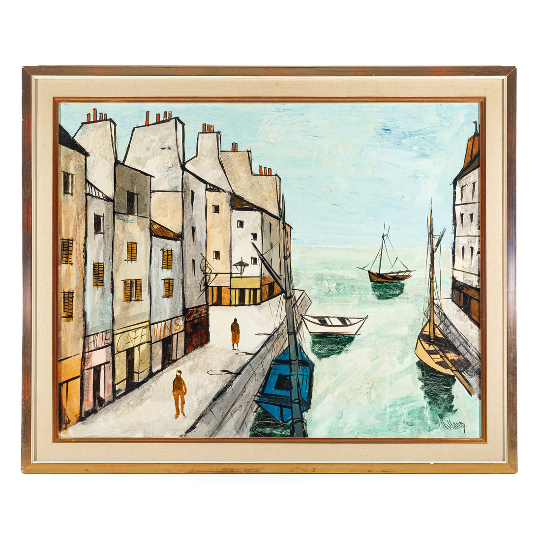 Charles Levier AKA Villard (French 1923-2003) Town Docks