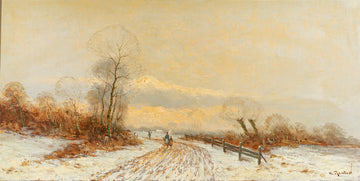 Helmut Reuter (German 1913-1985) "Winter Road"