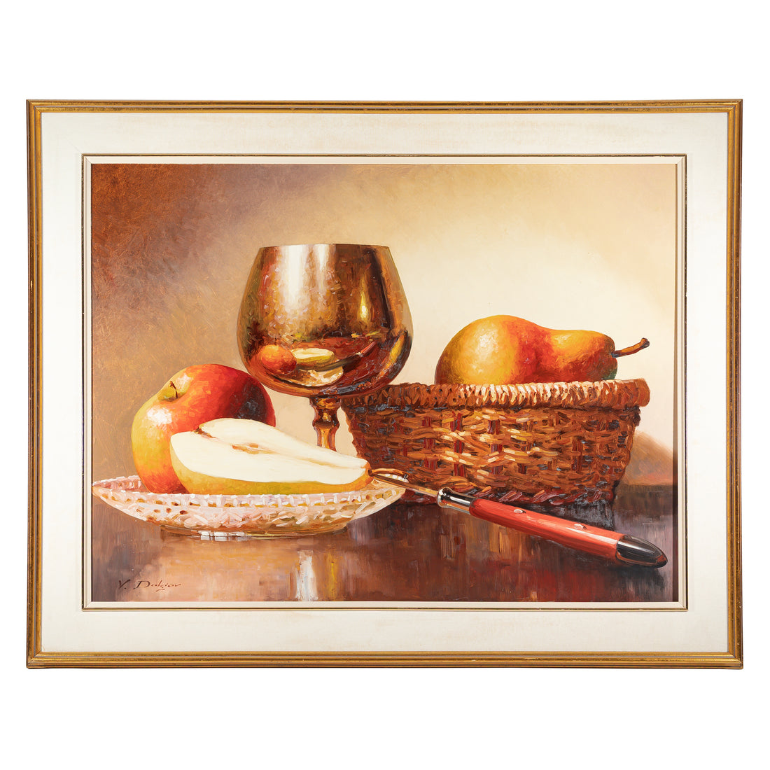 Vadim Dolgov (Russian-Canadian 1962) Still Life With Apple And Pears