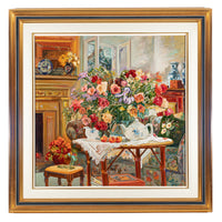 Yvette Boulanger (Canadian 1932-2015) "Tea Time In a Victorian setting" (Translation)