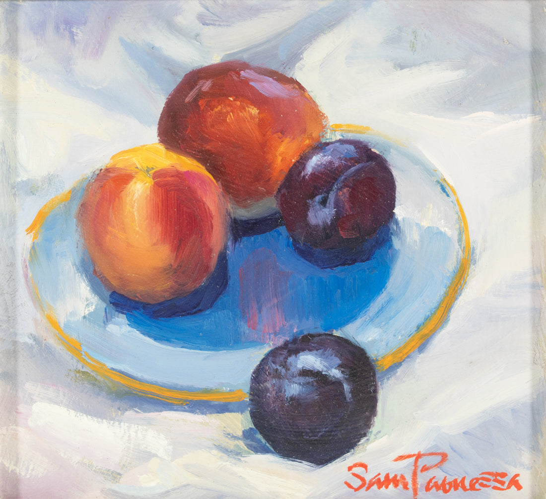Sam Paonessa (Canadian 20th C)          "Peaches With Plums"