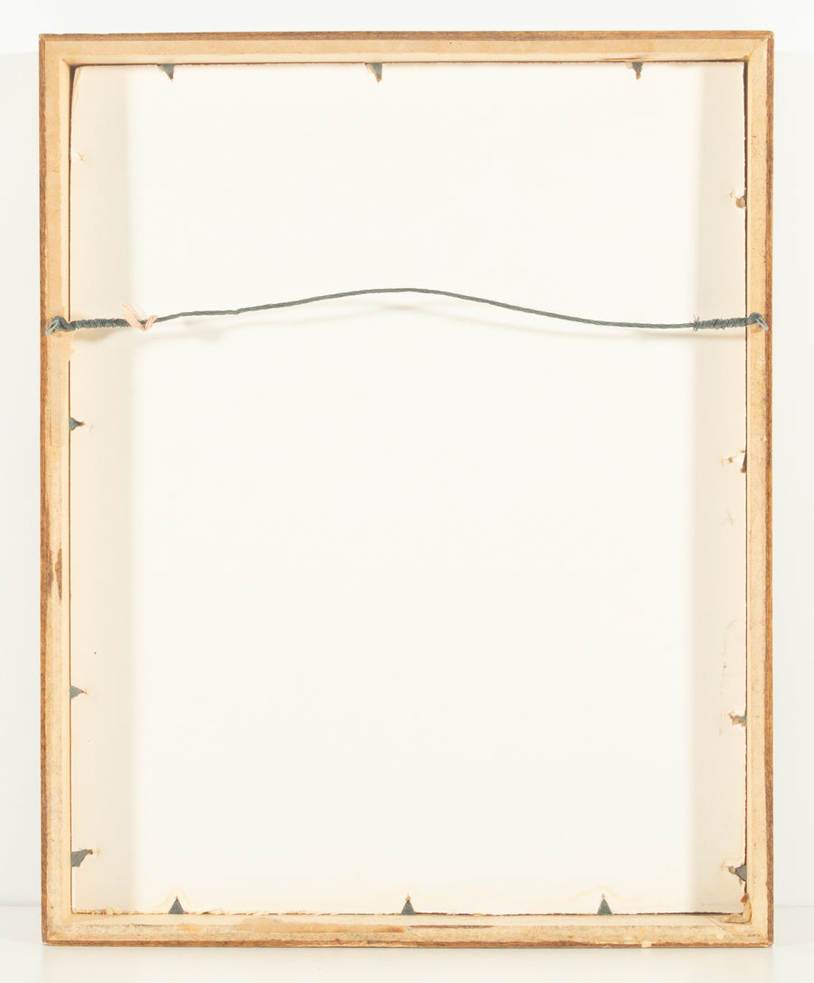 L Pleh - Man Carrying Water - Oil on Glass