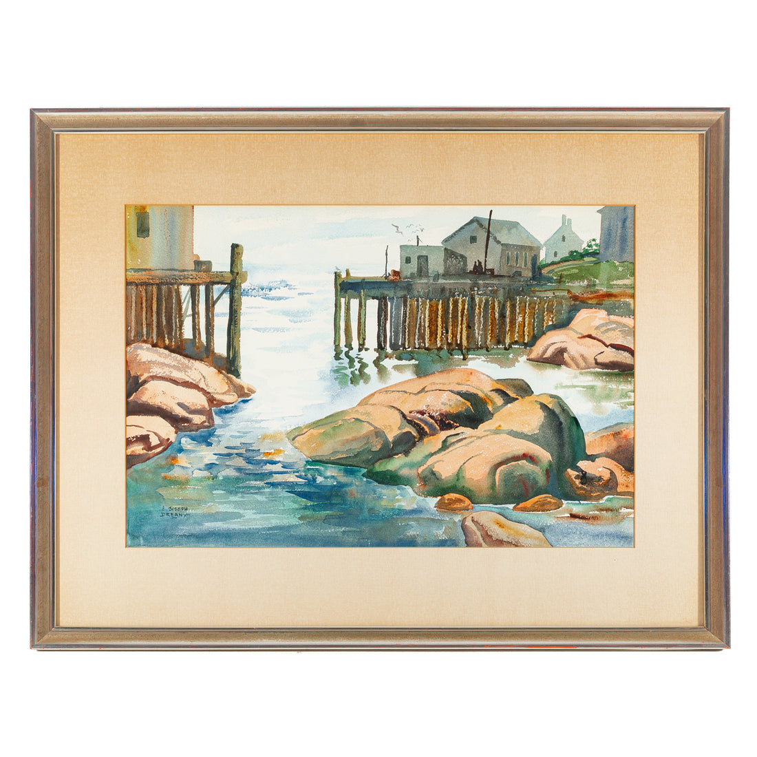 E Joseph Dreany (Canadian 1908-1961) Rocky Harbour H15"xW22"