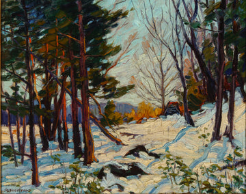Adolphus George Broomfield - "Winter Sunlight N. Ontario" - Oil on Board