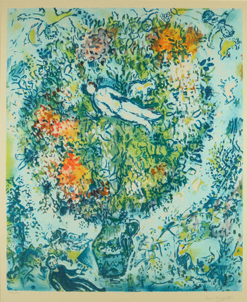 Marc Chagall (Russian French 1887-1985) "Nu Au Bouquet"