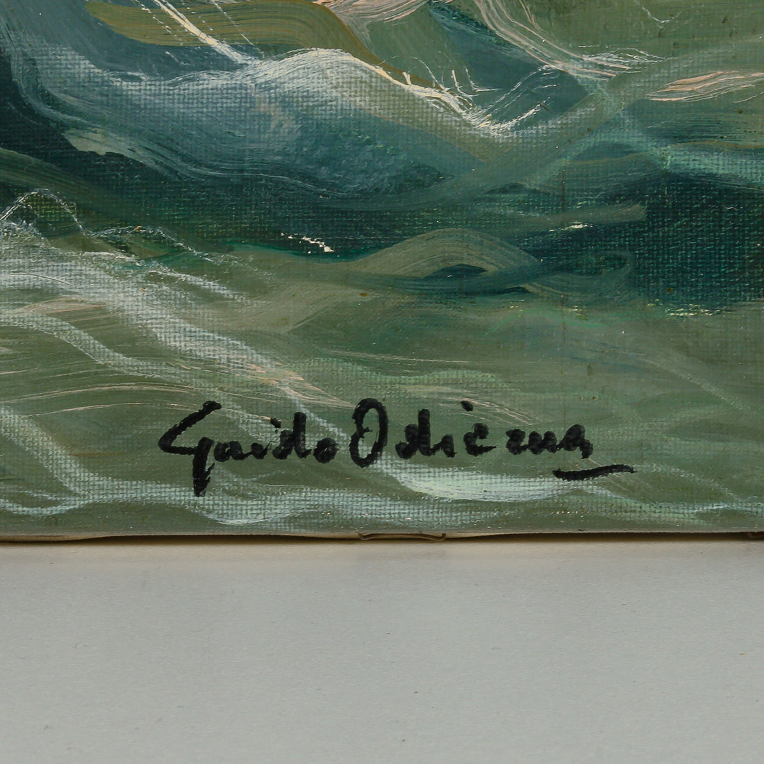 Guido Odierna - Crashing Waves Seascape - Oil on Canvas