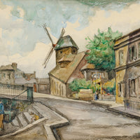 Louis Heymans - "Le Moulin De La Galette" - Watercolour on Paper