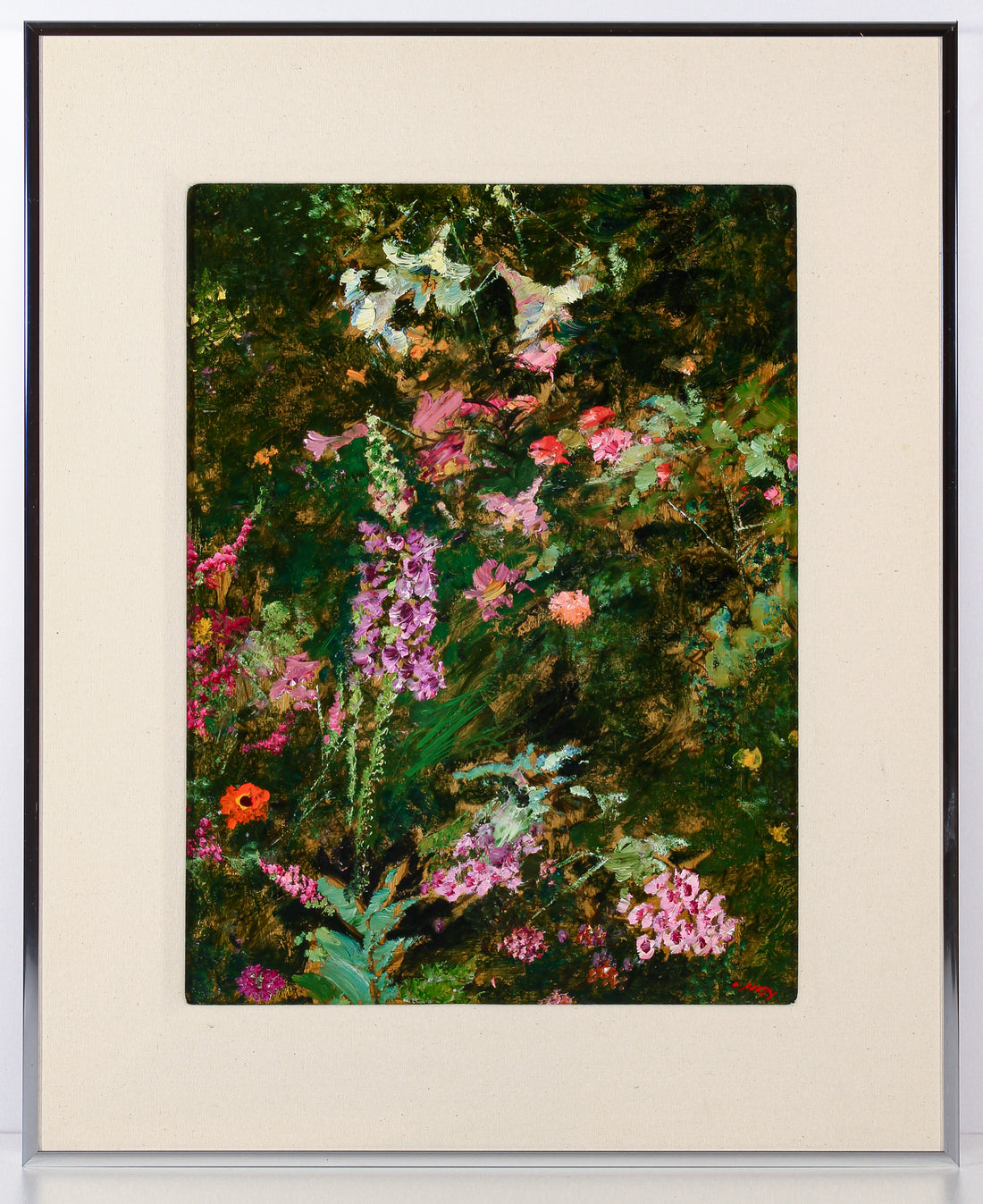 Richard Jerzy - Untitled Florals - Oil on Board