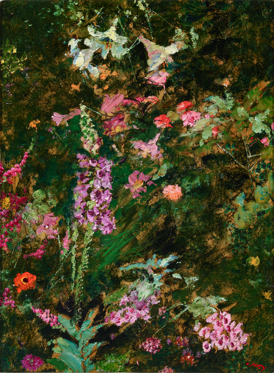 Richard Jerzy - Untitled Florals - Oil on Board