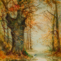 T. Taylor Ireland - Forest Landscape with Pond - Watercolour on Paper