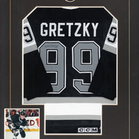Framed & Signed Wayne Gretzky       LA Kings Jersey & Puck