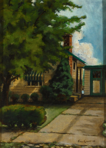 Ena Grant - Home and Driveway - Oil on Canvas