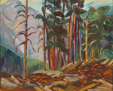 Edna Victoria Baggs - Forest Landscape - Oil on Masonite
