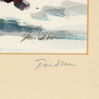Dao-yan (David) Hu - Winter Scene in Yorkville - Watercolour on Paper