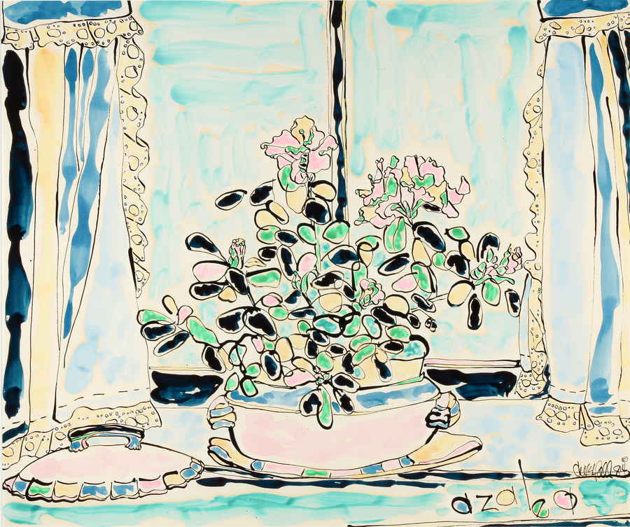Lyn Westfall - "Azalea" - Mixed Media on Paper