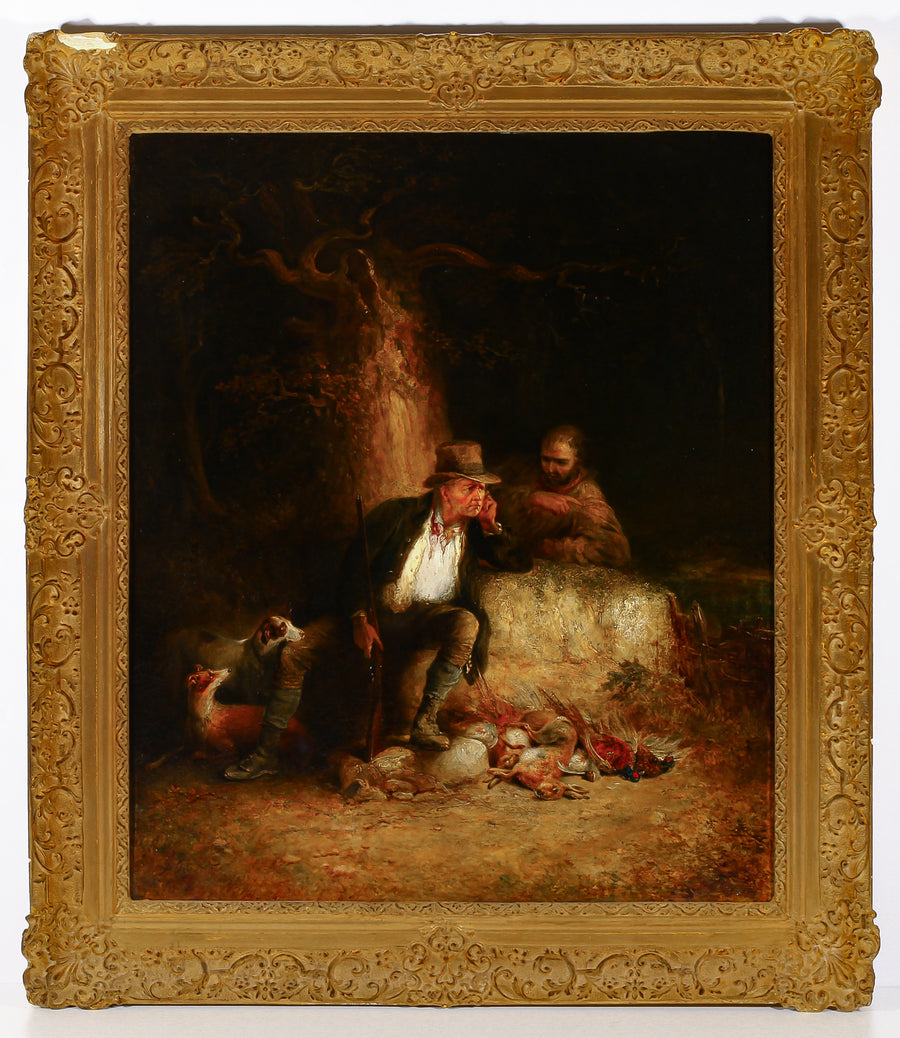 John J. Barker of Bath - Game Hunters - Oil on Canvas
