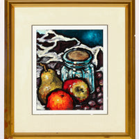 Claude Bonneau - "Pot & Fruits" - Acrylic on Canvas