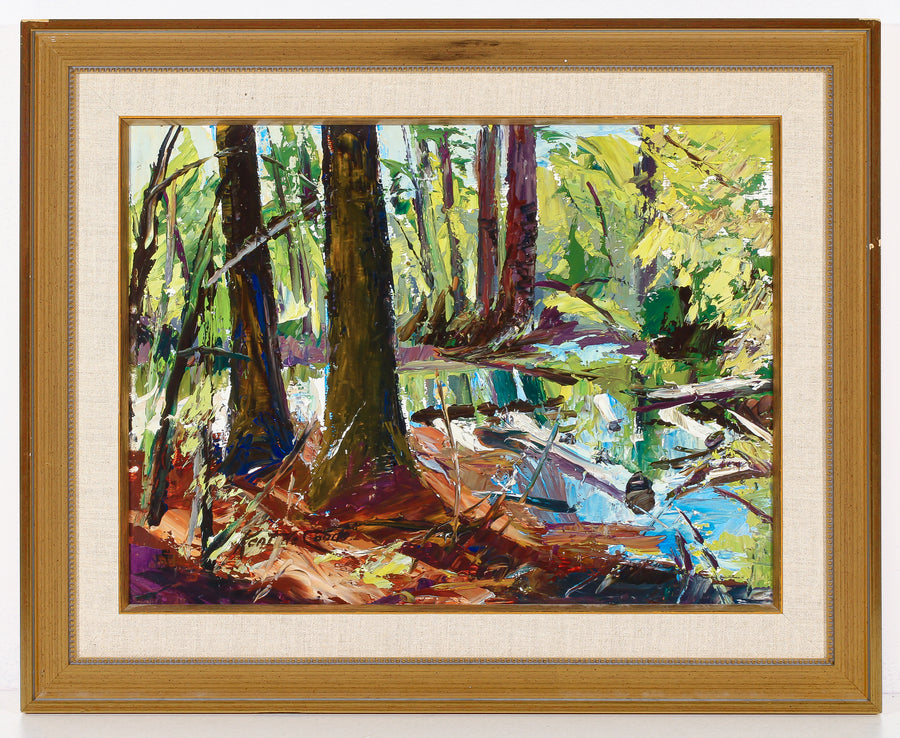 Kent de Conde - Forest Interior - Acrylic on Masonite