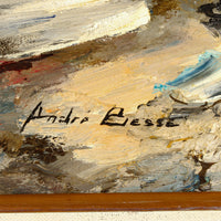 Andre Besse - "Paris la rue St. Vincent à Montmartre" - Oil on Canvas