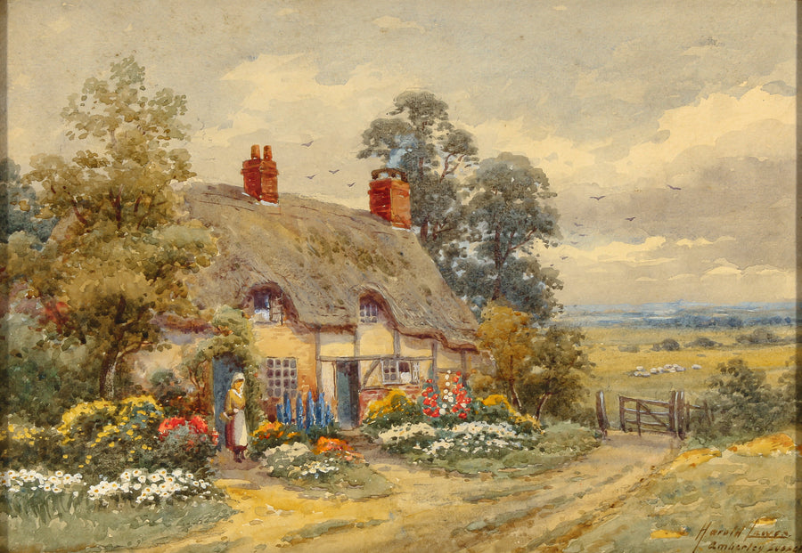 Harold Lawes - "Amberley Sussex" - Watercolour on Paper
