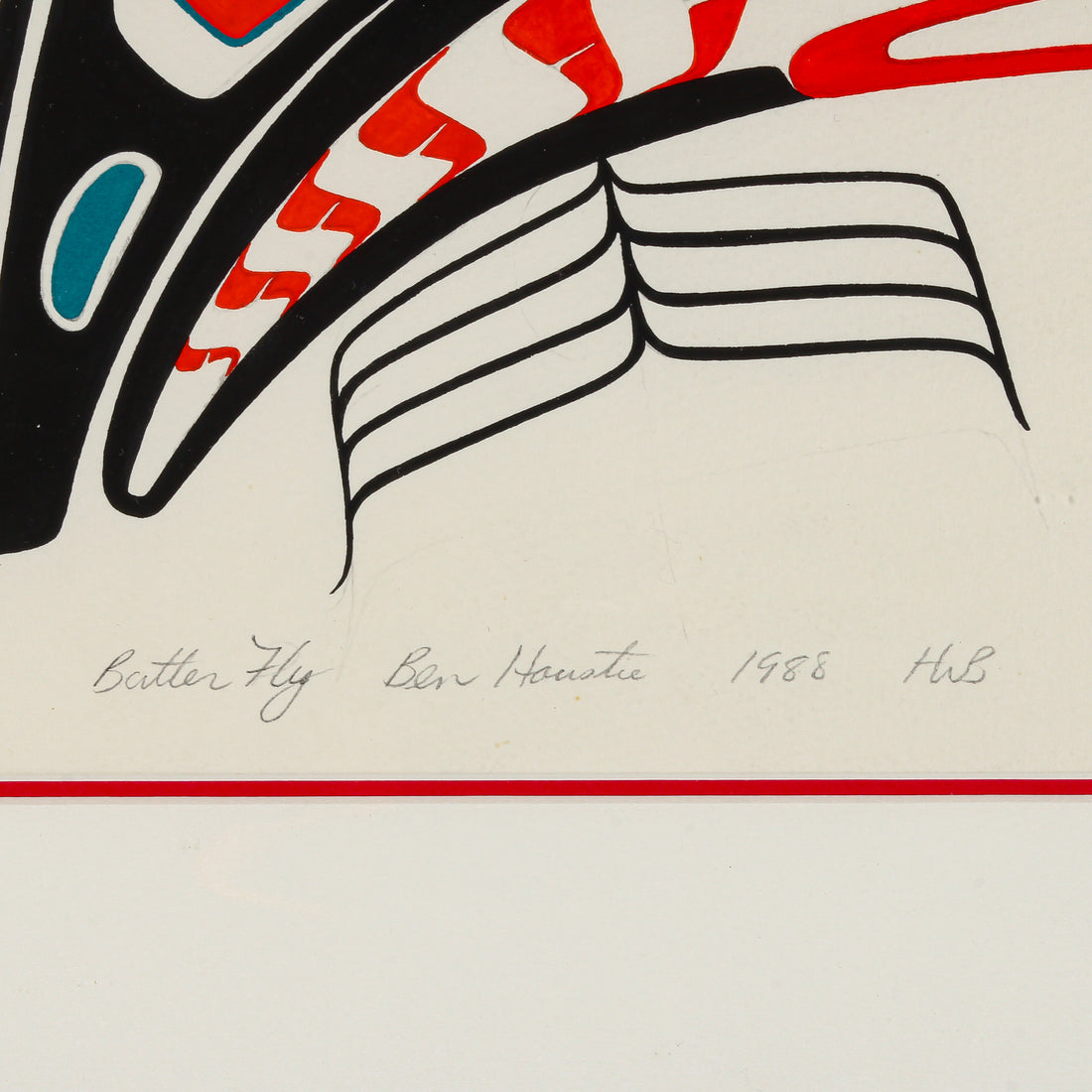 Ben Houstie - "Butter Fly" - Silkscreen/Serigraph on Paper