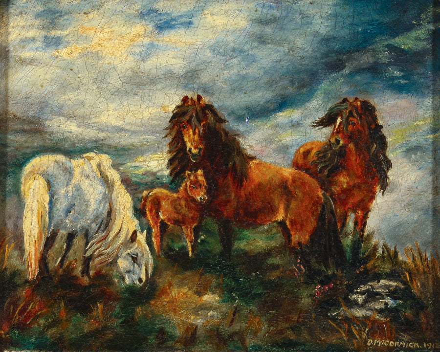 D. McCormick - Untitled Horses - Oil on Canvas