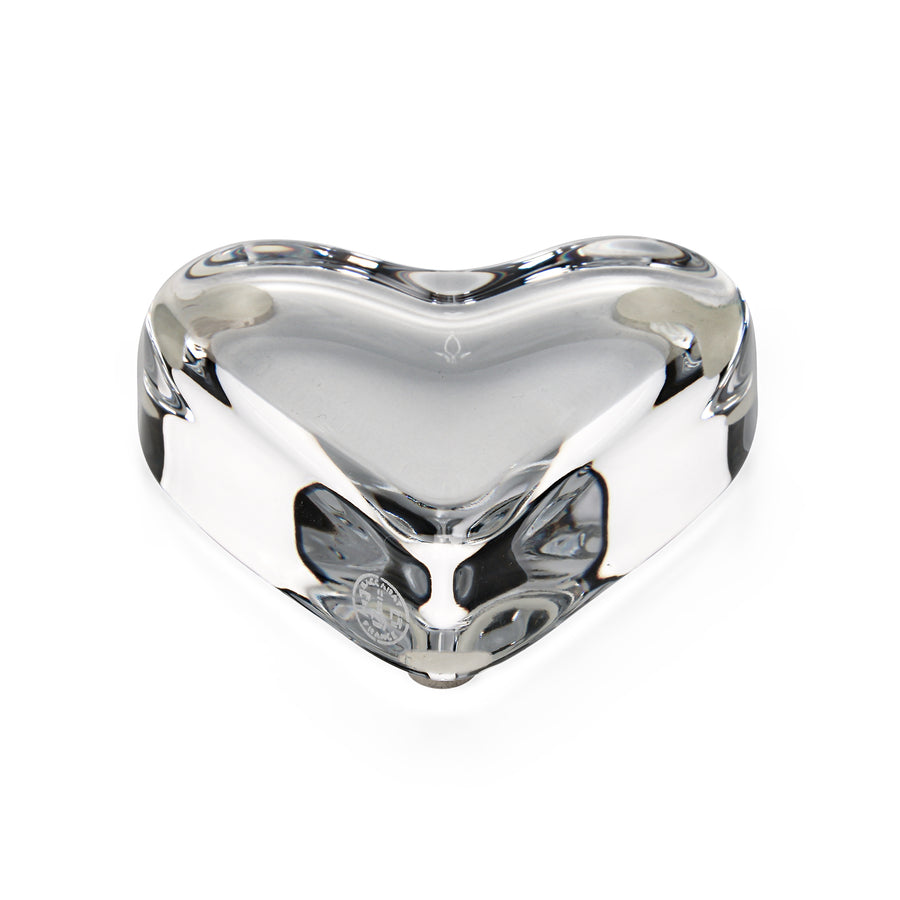 BACCARAT Crystal Heart Paperweight