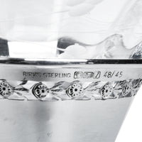BIRKS Sterling Silver Stem Crystal Champagne/Dessert Glasses - Set of 5