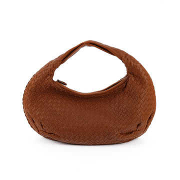 BOTTEGA VENETA Light Brown Intrecciato Hobo Shoulder Bag