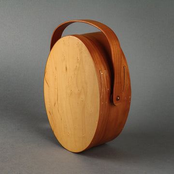 BRENT ROURKE Birdseye Maple Swing Handle Oval Shaker Box