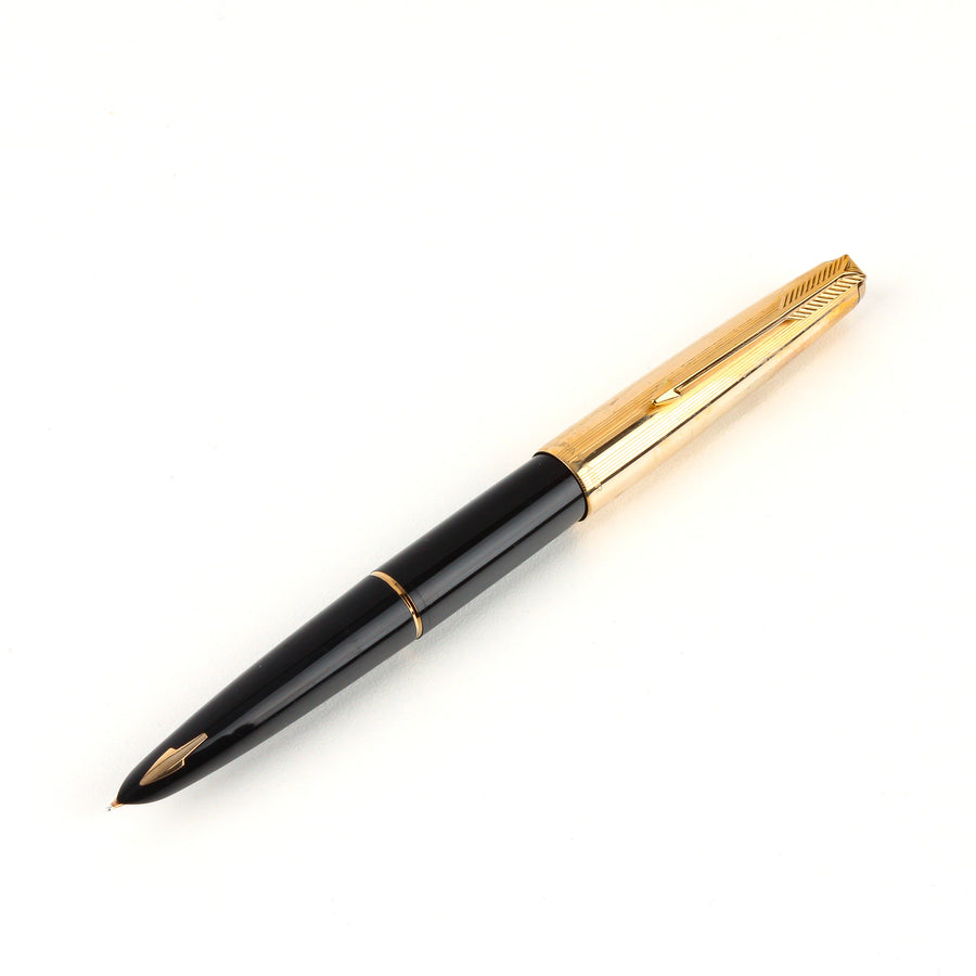 PARKER 61 12K Gold Filled Black Fountain Pen