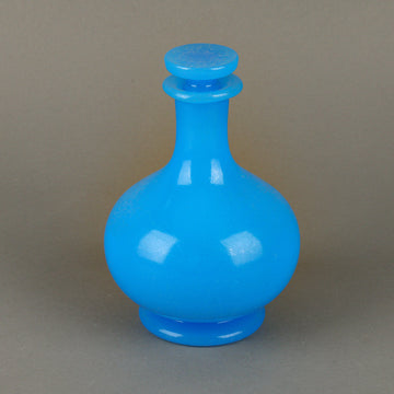 Blue Opaline Glass Decanter