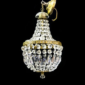Brass & Crystal Pendant Light