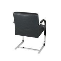 Brno Style Charcoal Leather & Chrome Chair