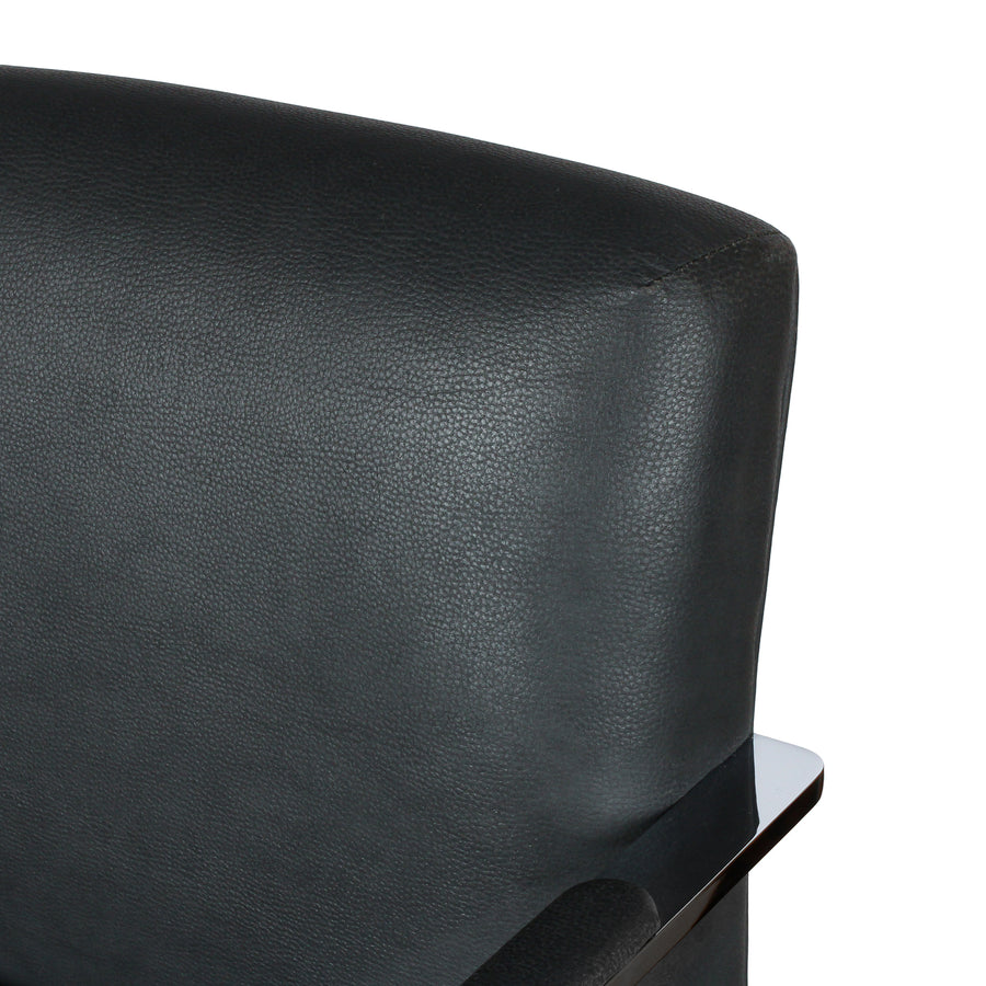 Brno Style Charcoal Leather & Chrome Chair